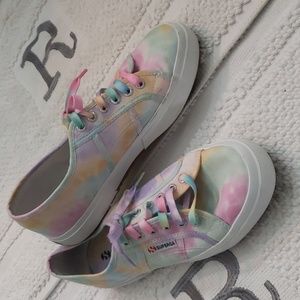 SUPERGA TIE DYE LACE-UP SNEAKERS